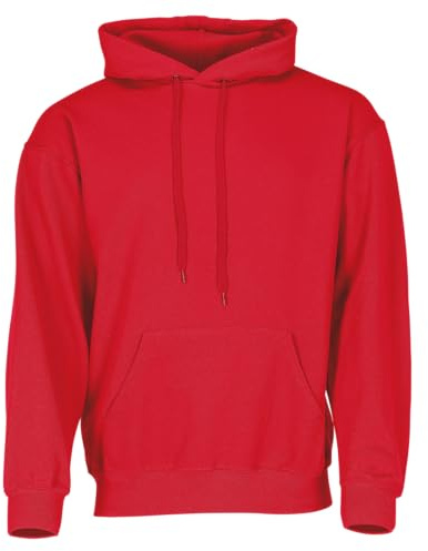 Fruit of the Loom Men's Pull-over Classic Hooded Sweat, Red, S UK