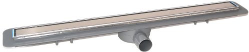 Kessel Duschrinne LINEARIS Compact DN50 seitlich, L=950 mm, mit Ablaufkörper aus ABS, Abdeckung und Rahmen aus Edelstahl, Klasse K 3, 45600.65