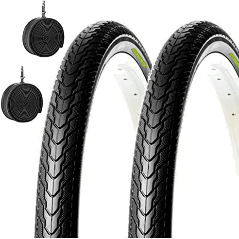 ECOVELO 2 COPERTONI 26 X 1.75 (47-559) + CAMERE Pneumatici Slick EBA26NEE per MTB City Bike Bici da Passeggio Stradale