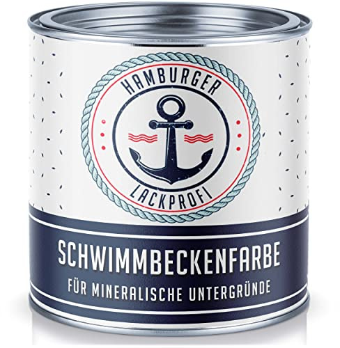 Schwimmbeckenfarbe SEIDENMATT Anthrazitgrau für Beton RAL 7016 Grau Poolfarbe Schwimmbadfarbe Schwimmbeckenbeschichtung Unterwasserfarbe // Hamburger Lack-Profi (10 L)