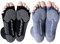 Wisdompro 2 Paar Zehenlose Halbzehen-Yogasocken mit Anti-Rutsch-Socken für Damen und Herren (BG/SM)
