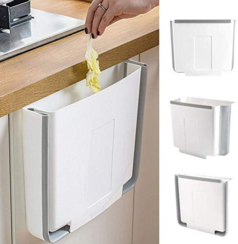 Nerplro Kitchen Trash Can, Foldable Hanging Trash Can, Collapsible Waste Bin for Cabinet Door Car