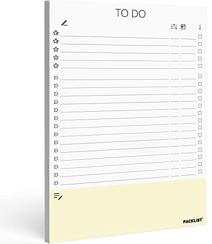 PACKLIST® Lista de Tareas para Organizarte TO DO - La Herramienta Ideal para Organizar y Priorizar Tareas, Mejorar la Productividad, Colaborar con Otros y Alcanzar Objetivos - DIN A5 / 52 pag