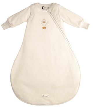 Sterntaler Schlafsack mit abnehmbaren Ärmeln 80 cm Ente Edda Lou 2,00 TOG, leicht wattiert, 2-Wege-Reißverschluss