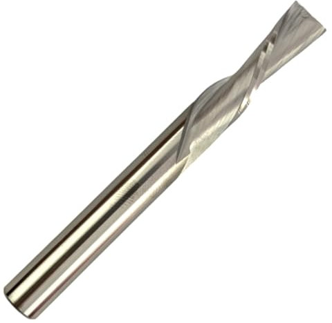 Rennie Tools - 4mm Cutting Diameter x 17mm Flute x 4mm Shank Solid Carbide Down Cut 2 Flute Spiral Router Bit / Cutter For Soft & Hard Woods, MDF, Laminated Plywood, Particle Board Etc.