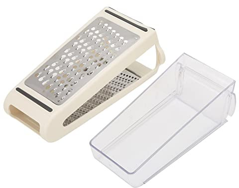 Leopacat Grattugia Formaggio, Grattugia per Scatole in Acciaio Inox con contenitore, Grattugia a Doppio Lato Universale Taglierina per Formaggio Verdure Pane Grattugiato 22 x 13,5 x 8,5 cm