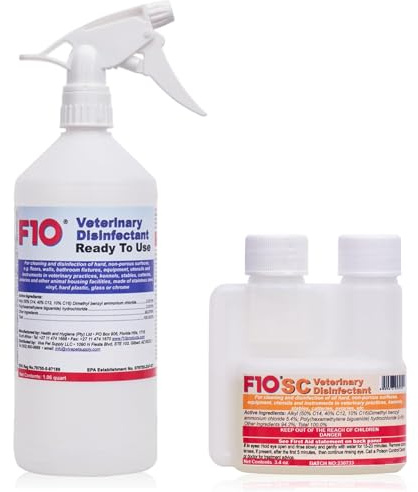 F10 RTU Veterinary Disinfectant(1L) & SC Concentrated Disinfectant(100ml)