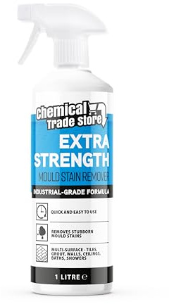 Chemical Trade Store - Mould Stain Remover - Powerful Mildew Removes Mouldy Stains From Walls, Tiles, Silicone Seals & More - 1 Litre