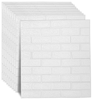 Herrselsam 3D väggpaneler självhäftande 30 stycken, tegeltapeter stenutseende 77 x 70 cm, stentapet väggdekal vattentät tapet självhäftande tapet för sovrum, kök, badrum, vardagsrum