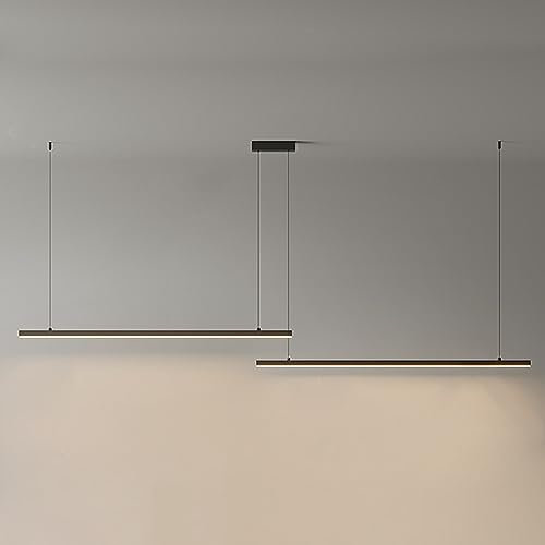 Lámpara Colgante Lineal Negra, Accesorio de iluminación LED para Isla de Cocina, lámpara Colgante Minimalista, lámparas Modernas, Luces de Techo para Comedor, Oficina, decoración d