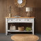 Corona Console Table White Wax 3 Drawer Hall Table