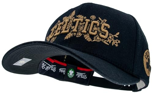 Mitchell & Ness – Gorra Snapback de la NBA Morning Haze Classic Rojo - Boston Celtics, Negro-Oro, ajustable, para Hombres, Mujeres, Niños, Unisex, Primavera, Verano, Otoño, Invierno