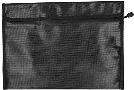 Brandsäker dokumentväska Vattentät Säkerhetsskydd Förvaringspåse för viktiga dokument Kontanter Pass Smycken Foton UL94 V0 Klassad Silver 28 x 38cm