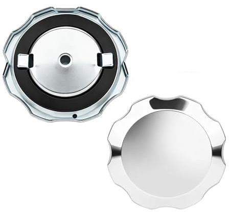 Wcawnlt 2 Bouchon d'essence bouchon reservoir essence Métal Argent, carburant pour générateur, trappe essence compatible réservoir 7 et 9 gallons, adapté groupes électrogènes