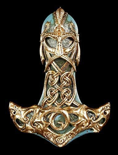 Thor's Hammer Wandrelief | Wikinger Deko Figur Thor Gott | Mjölnir Alchemy The Vault