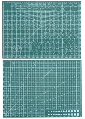 Luebel A1 A2, A3, A4 A5 Cutting Mat Non Slip Printed Grid Lines Knife Board Craft Model (A1)