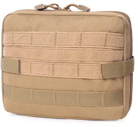 TRIWONDER Tactical Admin Molle Pouch Compact Utility Gadget Gear Tool Bag EDC Pouch Military EMT Organizer (Tan)