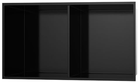 Nicho de Ducha de Acero Inoxidable, Hornacina estante de baño empotrado. 60x30x90cm en color Negro
