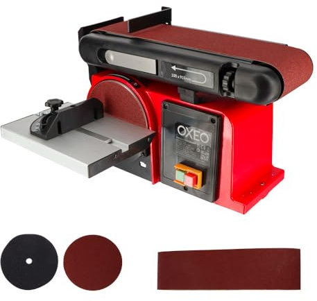 Oxeo - Ponceuse à bande et à disque stationnaire 'CombiMax' 370w - combiné ponceur - 2980tr/min