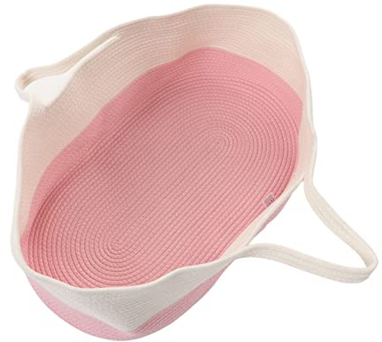 Baby sovkorg vikbar tecknad säkerhet bärbar bomull baby bärkorg med madrass dyna (rosa)