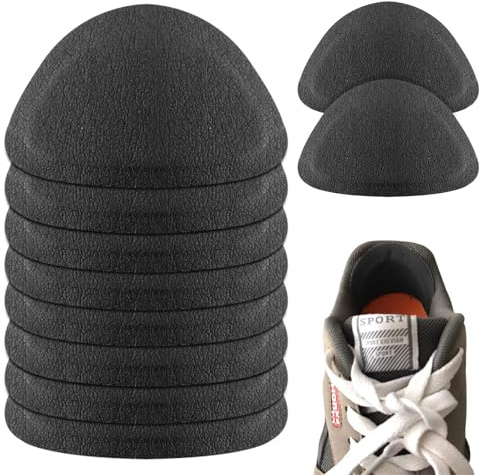 KASURE 5 Pair Heel Cushion Pads, Heel Grips Liner Cushions Protectors Self-Adhesive Heel Grips Shoe Pads Reusable Heel Guards Liners for Shoes Too Big, Prevent Blisters, Heel Slipping（Black）