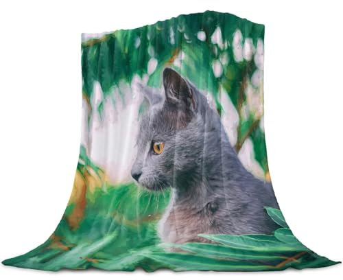 Kuscheldecke Katzenmotiv Flauschige Decke Für Kinder Warme Fleecedecke Wolldecken Für Couch Ideal Für Gemütliche Abende Kuschelig Und Weich Perfekt Für Zuhause (Farbe 3#,130 * 150cm)