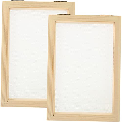EXCEART 2stücke DIY Holzrahmen Für Papierherstellung Handgefertigter Schöpfrahmen Kiefernholz Für Kreative Bastelprojekte Geeignet Für Kunstunterricht