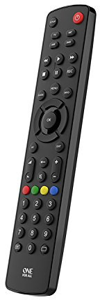 One For All Contour 4 universal remote control TV - control of 4 devices - TV/ Smart TV set top box DVD Blu-ray and audio devices