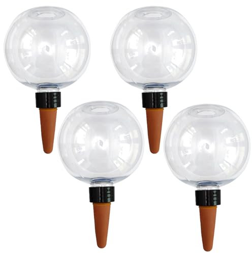 4 Sfere di irrigazione per Piante, 500 ml, di Grande capacità, Trasparenti, Automatiche, per irrigazione delle Piante, di irrigazione per Piante da Interno ed Esterno