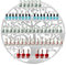 Tyvotrend Étagère murale ronde en métal à 5 niveaux pour vernis à ongles, pour huiles essentielles, parfum, cosmétiques, blanc, 60 x 60 cm