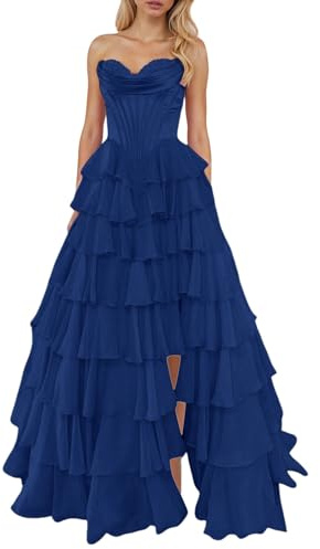 Vestidos para mujer, sin mangas, de malla, vestido de torta, monocolor, corsé, vestido de fiesta, elegante, maxivestido con ribete de volantes, vestido de verano, vestido de noche, vestido de cóctel