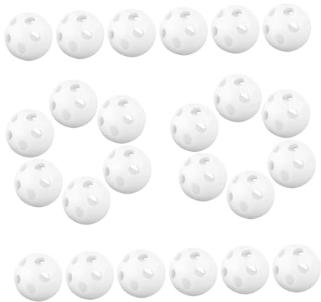 ibasenice 80pièces Inserts pour Hochets de Jouets pour Bébés Billes de Hochet Plastique Blanc pour Création et Réparation de Jouets