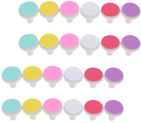 Gogogmee Elektrische Babynagelfeile Aufsätze 24 Stück Transparente Nagelschleifköpfe für Sanfte und Kleinkindnagelpflege Kompakt und Hautschonend Passend für Gängige Elektrische