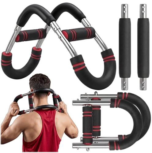 KRUMAD Entrenador de brazos para el hogar, ajustable, 61 – 67 cm, equipo de entrenamiento de músculos pectorales con banda de resistencia, entrenamiento abdominal, dispositivo para entrenamiento en
