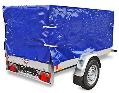 ProPlus Anhänger Hochplane Blau mit Gummigurt 2090 x 1140 x 880 mm für Anhänger