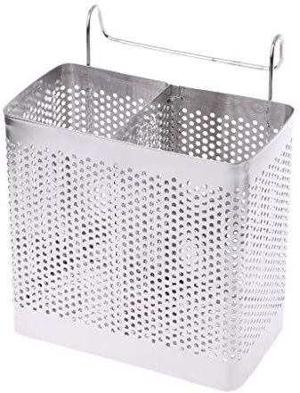 Porte-couverts mural en acier inoxydable à suspendre Rangement pour cuillères, fourchettes, égouttoir à ustensiles de cuisine