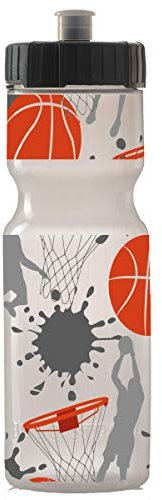 50 Strong 22oz Kids Basketball Sports Squeeze Water Bottle – BPA-Free with Pull Top Cap – Durable & Reusable for School, Boys & Girls – Made in USA