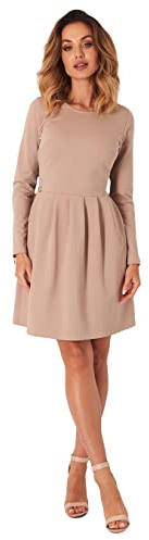 Lemoniade Vestito Donna Corto Invernale a Maniche Lunghe, MOD. 1 Cappuccino, L