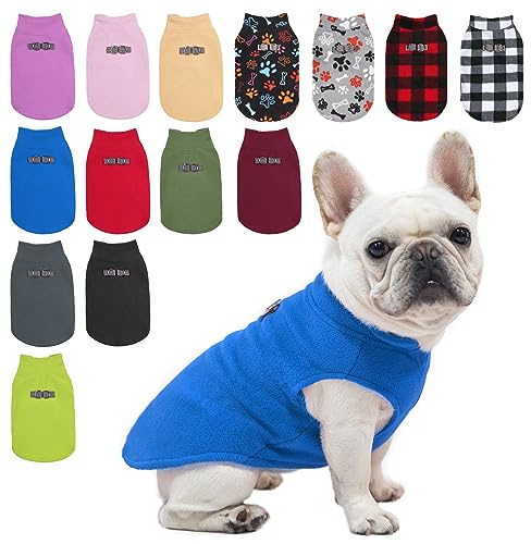 BEAUTYZOO Dog Fleece Vest Sweater Winter Jacket for Small and Medium Dogs with D-Ring Leash Cold Weather Coat Hoodie for XS S M Dogs Boy or Girls