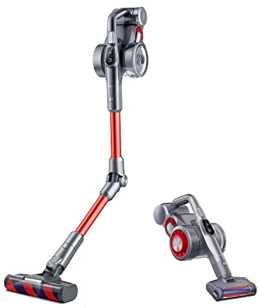 Jimmy H9 Flex Flexibler kabelloser Elektrobesen, Bürste mit eingebauten LEDs und Schmutzsensoren, herausnehmbarer Akku 80 Minuten, 600W, 200AW