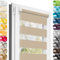 Estika Doppelrollo Klemmfix ohne Bohren - 68 cm x 220 cm - Sandstrand - 27 Stofffarben, Tag und Nacht Duo Rollo, Rollos für Fenster ohne Bohren, Fenster Sichtschutz (68 cm Stoffbreite)
