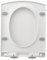Asientos de inodoro multifuncionales de cierre silencioso, material de polipropileno, tipo rectangular, grueso, silencioso, ralentizado, se adapta a todos los inodoros normales, blanco (blanco)