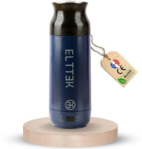 ELTTEK 450 ml 12 opciones de temperatura, mini hervidor eléctrico de viaje, pequeño hervidor con temperatura ajustable 0,45 L, hervidor eléctrico portátil con termostato ajustable de acero SUS304