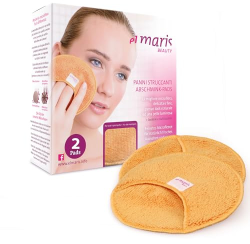 Elmaris® Waschbare Make-up-Entferner-Pads für Gesicht und Augen – MakeUp nur mit Wasser – für alle Haut – Travel Friendly 2 Pads