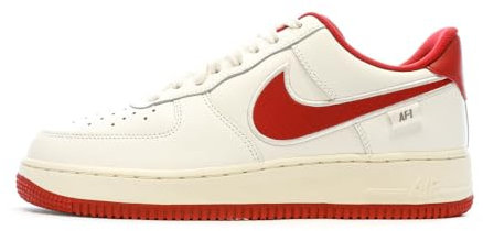 Nike Air Force 1 '07 Herren-Schuhe (FV0392-101, Segel/Kokosmilch/flaches Zinn/Fitnessstudio, Rot), Sail/Coconut Milk/Flat Pewter/Gym Red, 45 EU