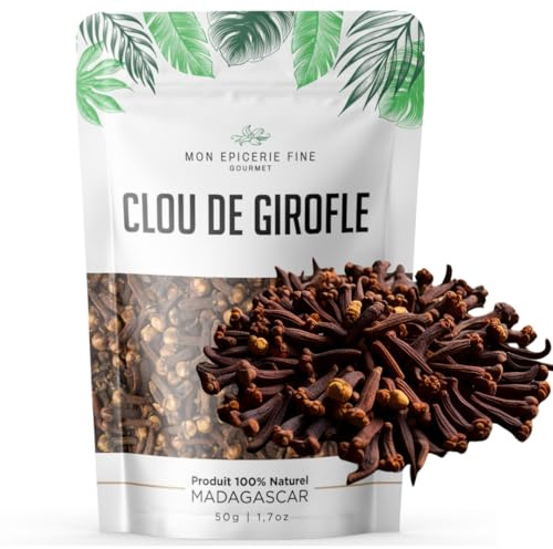 Chiodo di garofano intero del Madagascar – Selezione gourmet – Sapore intenso e 100% naturale – Sacchetto ZIP richiudibile e riciclabile Made in Europe 50 g