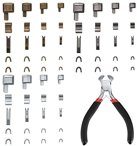 SZSLMY Reißverschluss Reparatur Set, Zinklegierung Zipper Top Plug und Repair Zip Stopper, Metall Reißverschluss Schieber, 3 5 8 10 Zip Plug Reißverschluss Ersatzzubehör Reißverschluss Stopper