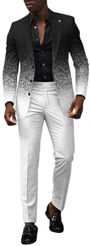 Costume habillé pour homme 2 pièces coupe slim, costume d'affaires pour mariage, veste de smoking avec revers à bouton, gilet et pantalon à manches longues, veste à revers simple pour affaires
