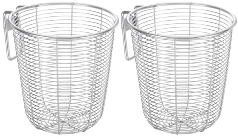 Ciieeo 2 Pcs 304 Stainless Steel Cutlery Drying Basket, Hanging Utensil Drainer for Dishwasher, Small Chopstick and Spoon Holder for Kitchen Organisation, Rust-Resistant Mesh Rack, Silver