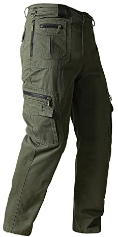 MOKBAY Pantalon Caza Tallas Grandes Montaña Trail Verde Militar de Invierno Pantalon Naranja Hombre Pantalones Trekking Hombre Caza con Bolsillos Calças Homem Pantalón Trabajo Verde Militar 5XL